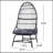 Cocoon Chair With Basket Shape And Faux Rattan, Perfect For Cozy Lounging And Modern Decor.