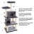  PETMAKER 5-Tier Cat Tree with Scratch Posts, Gray