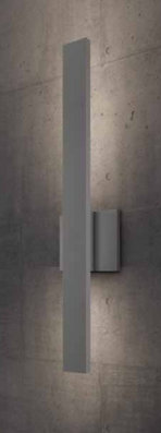 Inside-Out LED Flush Mounted Sconce, Textured Gray