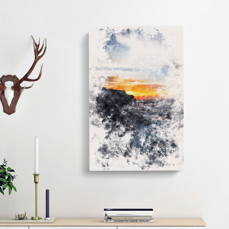 Sunlight over the Cliff - Wrapped Canvas, 76cm H x 50cm W x 3cm D