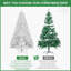 Arbre de Noël artificiel en PVC blanc de 7 pi: intégré avec fil mémoire, 1064 pointes articulées, assemblage facile, parfait pour les décorations intérieures des Fêtes (ornements non inclus)-1660546394
