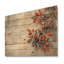 Feuilles d'automne orange VI - décoration murale en bois de feuilles - sur bois de pin naturel-217874263