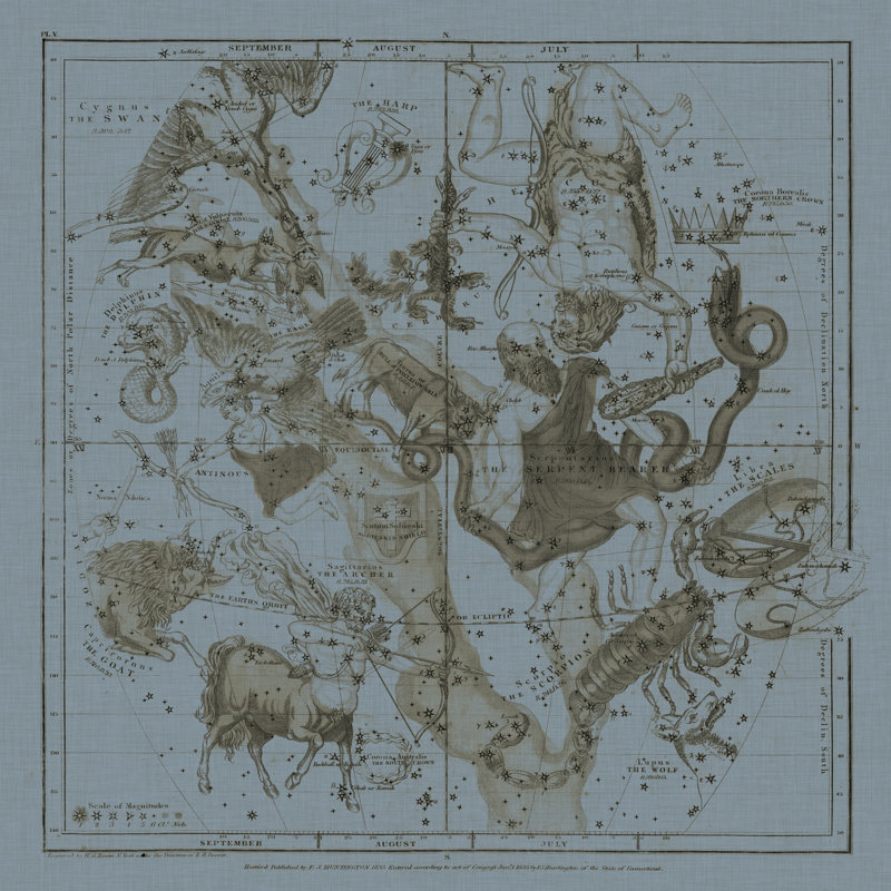 Zodiac IV - Wrapped Canvas Print, 122cm H x 122cm W x 3.8cm D