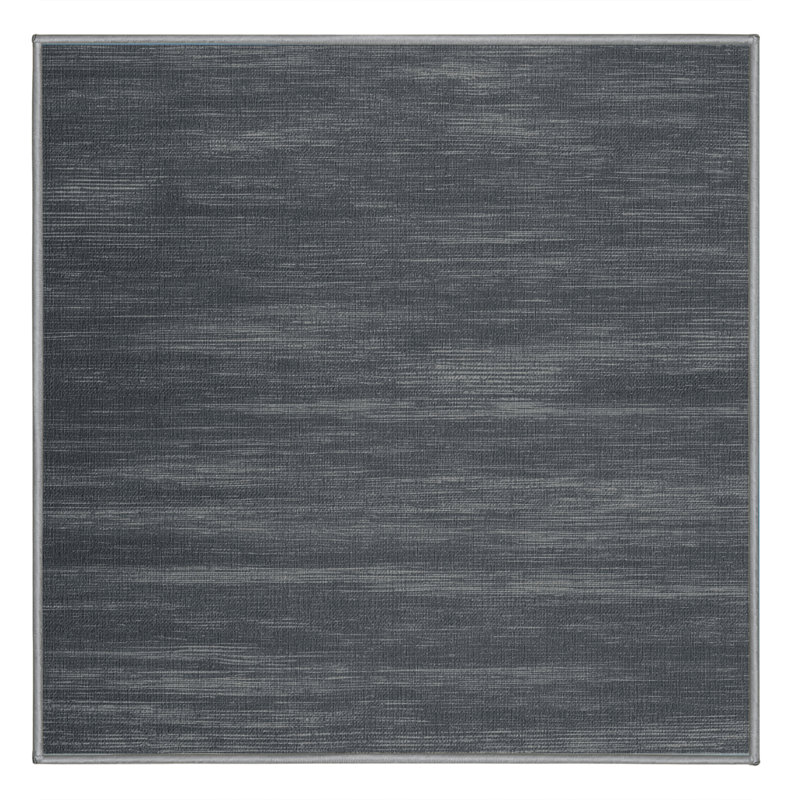 Tapis gris uni lavable à la machine, Carré 4 pi