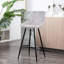 Upholstered Counter Stool with Metal Frame-748741092