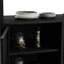 Chariot-buffet polyvalent au bord de la piscine - noir, roulant avec rangement et plateau en verre pour le patio, la cour, le jardin
