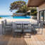Nelse 8 - Person Patio Dining Set with Rectangular Table , Cushions Included