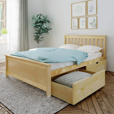  Bolinger Full 2 Drawers Solid Wood Platform Bed