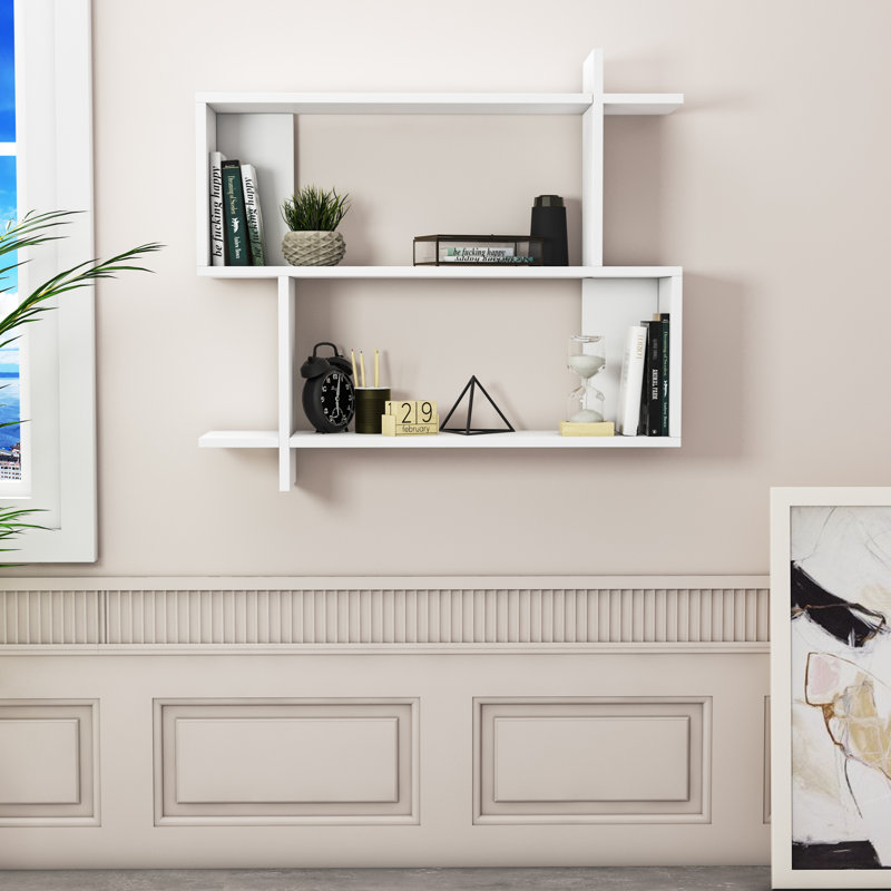 Aaronson 3 Piece Floating Shelf, White