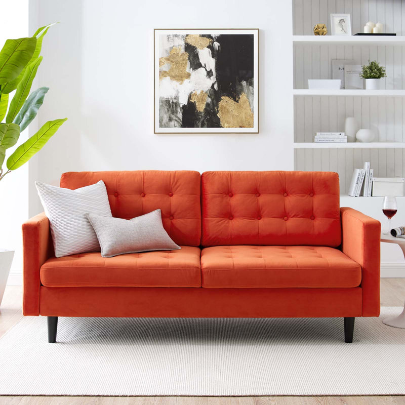 Canapé Exalt, Velours orange