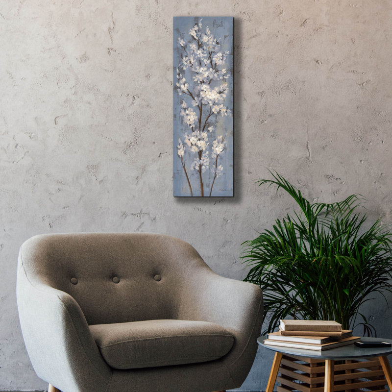 «Almond Branch 2 Slate Blue» par Silvia Vassileva, art mural sur toile