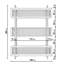 Lisette 180cm H x 140cm W Metal Etagere Bookcase-2013016462