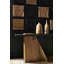 Slant Console Table, Natural/Black