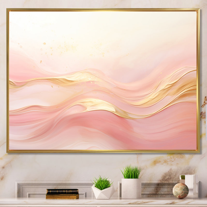 «Darlington - Abstract Shapes», reproduction sur toile encadrée, H 16 po x l 32 po x P 1 po, Cadre flottant doré