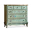 Armoire d'appoint en bois manufacturé vert massif