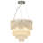 Crystal & Glass 4-Light Pendant, Height-Adjustable 15.7-51.2", Sloped-Ceiling Ready-15616036-15616038