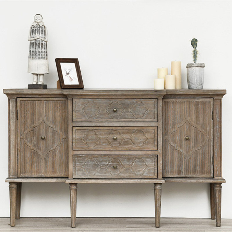 Buffet décoratif de style champêtre, Gris