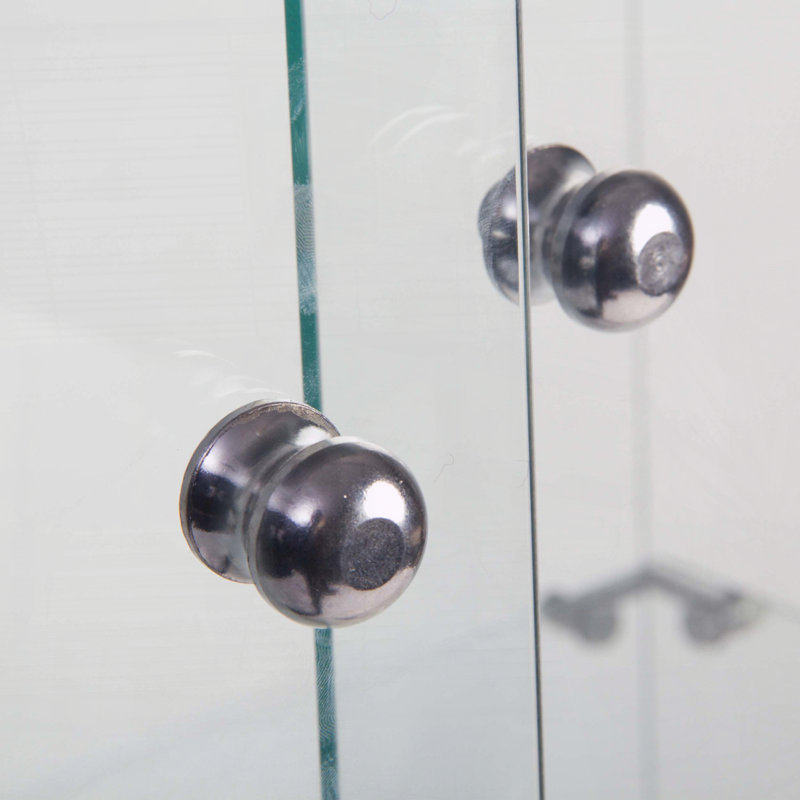 Vitrine en verre 2 couches avec serrure et verre trempé