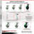 4-Piece Polyurethane and Cast Iron Caster Set