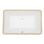 Lavabo de salle de bain encastré en céramique blanc de 21 po x 13 po, surface de teinture, idéal pour plusieurs réglages de l'acide rectangulaire, faible absorption d'eau, grands espaces variés