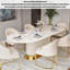 Table de salle à manger ovale légère et luxueuse, légère et brillante-1295161402