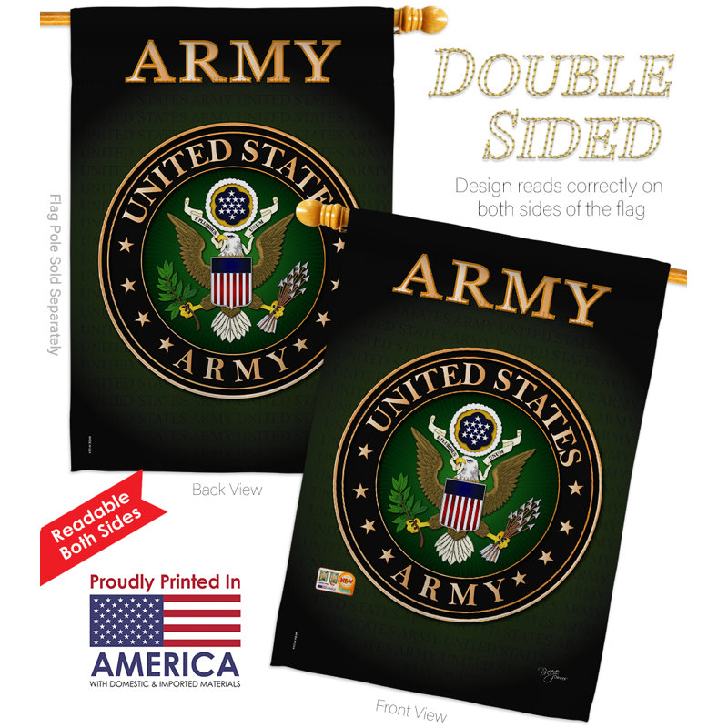Double Sided 40'' H x 28'' W Polyester Flag Set