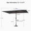 Parasol de marché rectangulaire sans base 108 po x 132 po-99525975