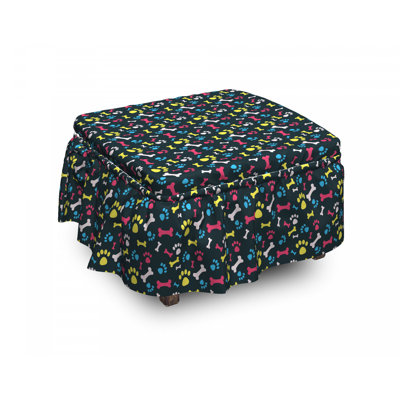 Box Cushion Ottoman Slipcover