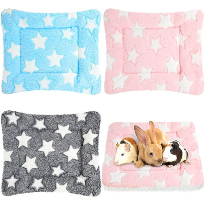 Bunny & Guinea Pig Fleece Sleeping Pads, Set Of 3 – Star Pattern