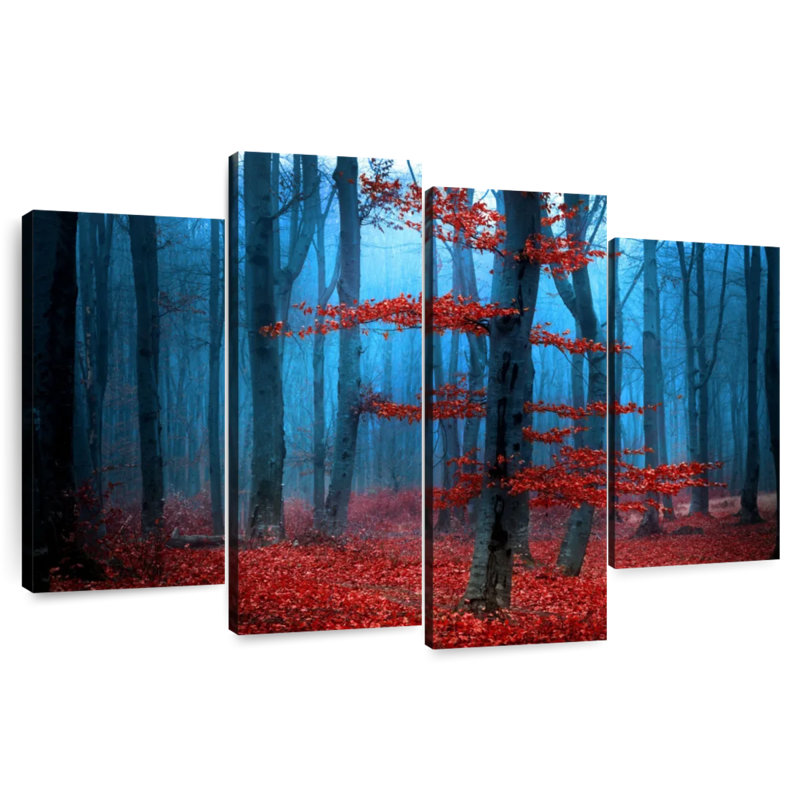 Forêt Harnek en automne, H 22 po x l 36 po