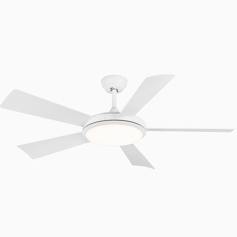 51.96'' Ceiling Fan with LED Lights, White
