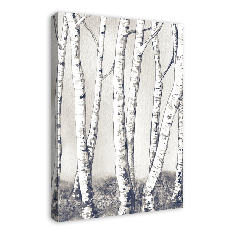 Bouleau, reproduction d’art graphique sur toile tendue