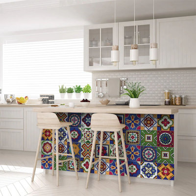 Carrelage mosaïque auto-adhésif en vinyle 6 po x 6 po (ensemble de 24)