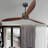 Modern Walnut Solid Wood 3-Blade Ceiling Fan With 6-Speed Control And High Airflow For Open Spaces