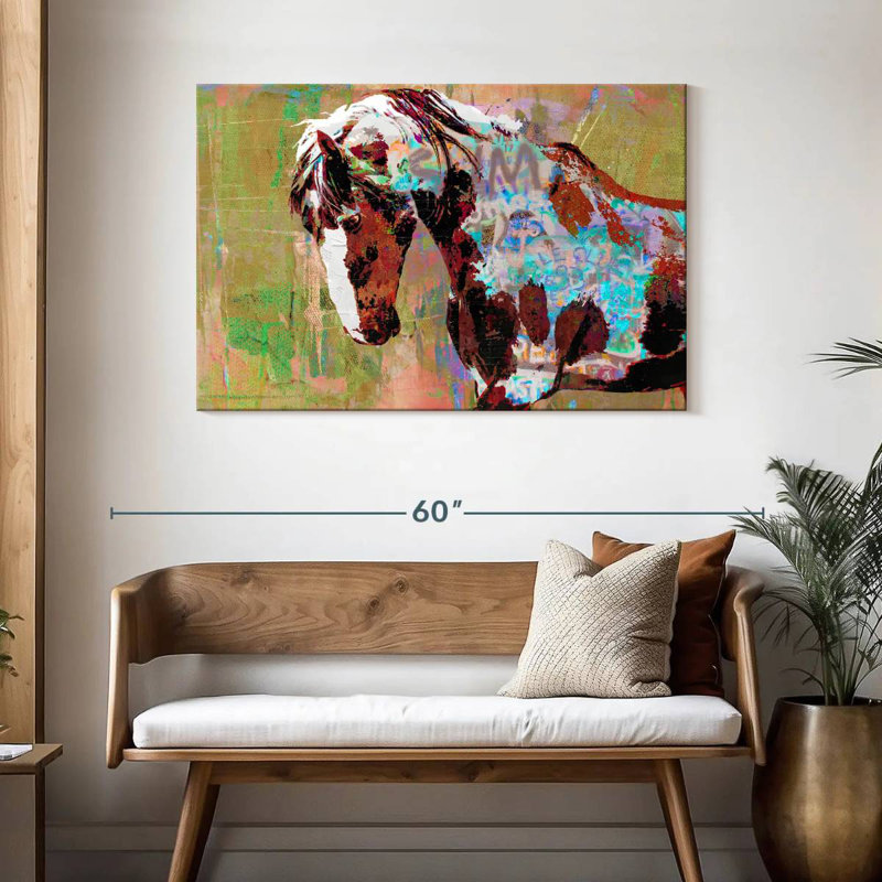 Brampt Picasso The Famous Wild Mustang, 30" H x 45" W