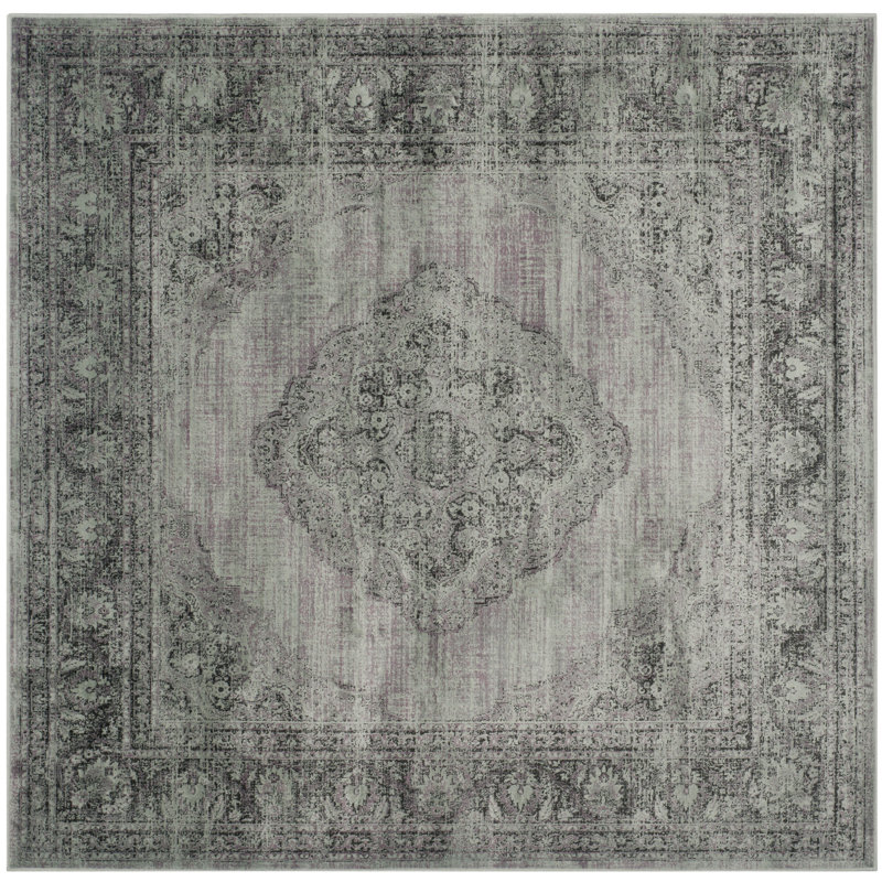 Tapis extérieur bleu clair Vishnu, Carré 8 pi