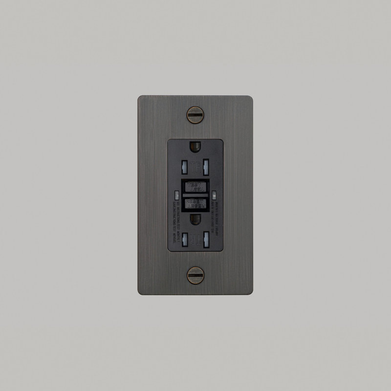 1G Duplex GFCI Outlet / Without Logo, Bronze