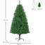 HOMCOM 5FT Prelit Artificial Christmas Tree w/ Warm White Light Xmas Decoration