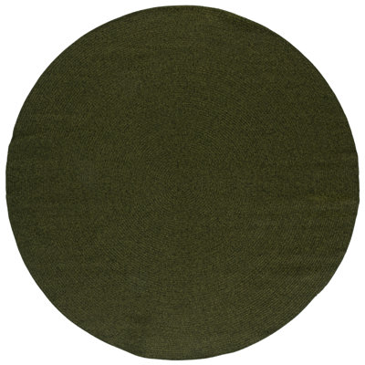 Tapis performance de couleur unie tressé à la main et lavable à la machine Garbrand