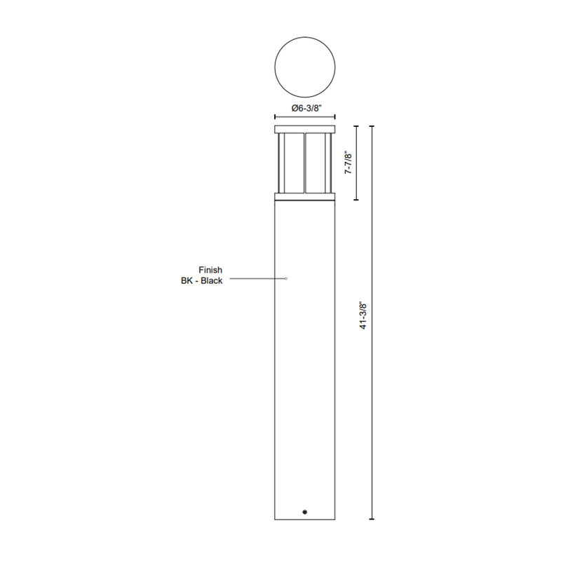 Alden LED Bollard Light, 41.38" H x 6.38" W x 6.38" D