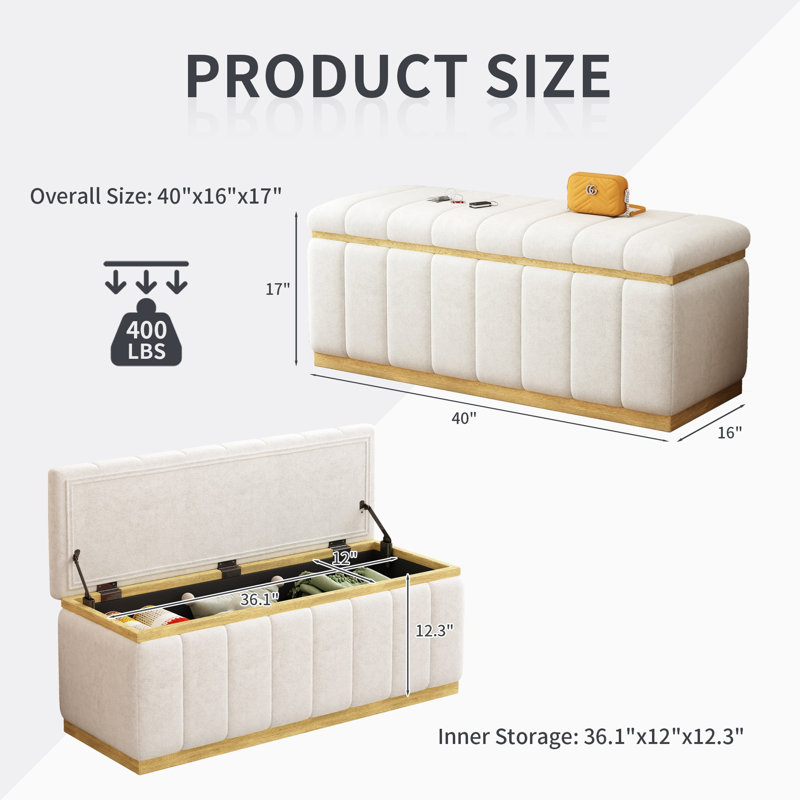 Upholstered Storage Ottoman