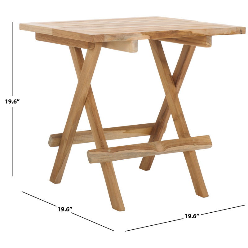 Nilsen Solid Teak Folding Square Table