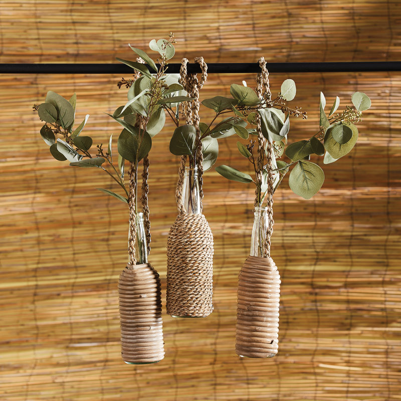 Bouteilles décoratives en verre 11,25 po clear/brown Tierra