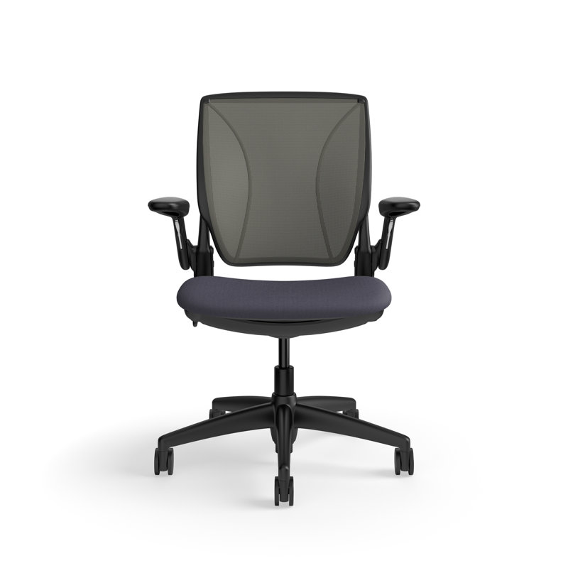Fauteuil de travail ergonomique avec dossier Caraway World ML et siège rembourré Corde 4, Gris / gris moyen, Noir