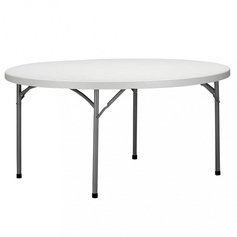 Moeshia Round Metal Folding Outdoor Dining Table , 120cm cm W 120cm cm D