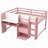 Bed with Built-in Desk,Storage Cabinets and Open Bookcase-994948622