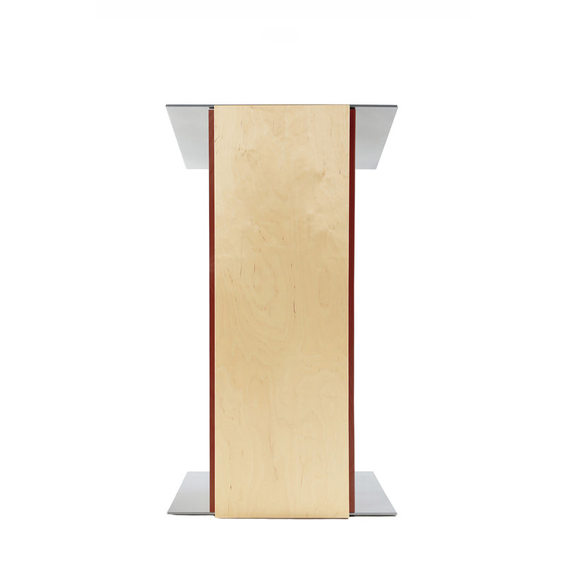 Podium en bois 45 po avec roues, Naturel / acajou