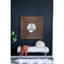 Miroir carré avec bordure en fer doré, design plissé pour la décoration du vestibule du salon