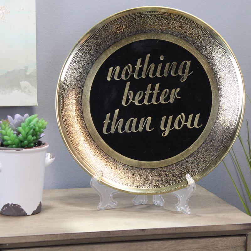 Akash Metal Decorative Plate 1, Black