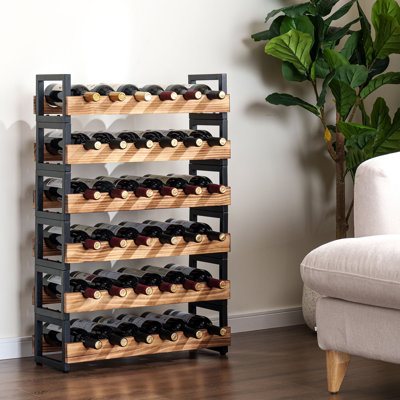 Alex-James 36 Bottle 6 Tier Floor Wine Storage Rack